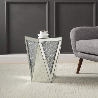 Glass Drum End Table Set