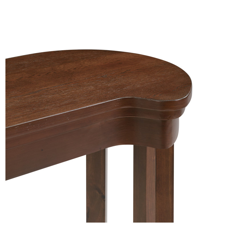 Ensemble de table de bar 4 pièces avec 3 tabourets revêtus de polyuréthane, finition en placage de bois massif cerisier