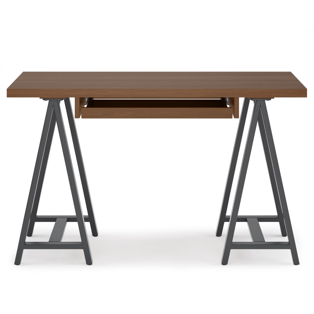 Simpli Home Sawhorse Solid Wood Desk