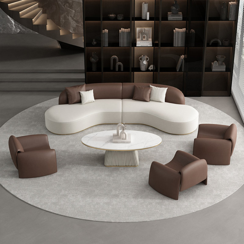 Canapé simple, simple et créatif, Café, H 28,3 po x l 118,1 po x P 38,6 po