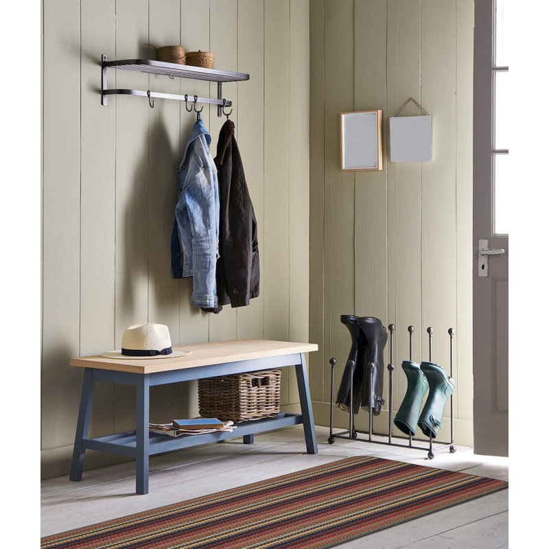 Aloysious Non-Slip Striped Indoor Doormat, Runner 67 x 200 cm, Brown