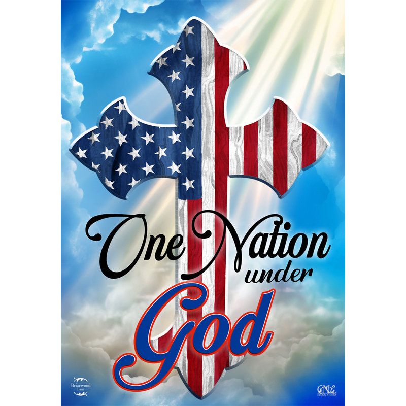 Drapeau de jardin One Nation Under God