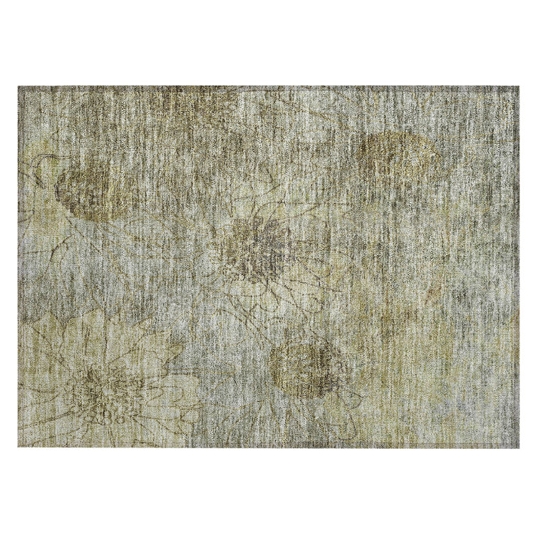Machine Washable Indoor/Outdoor Leavittsburg ACN2235 Floral Rug