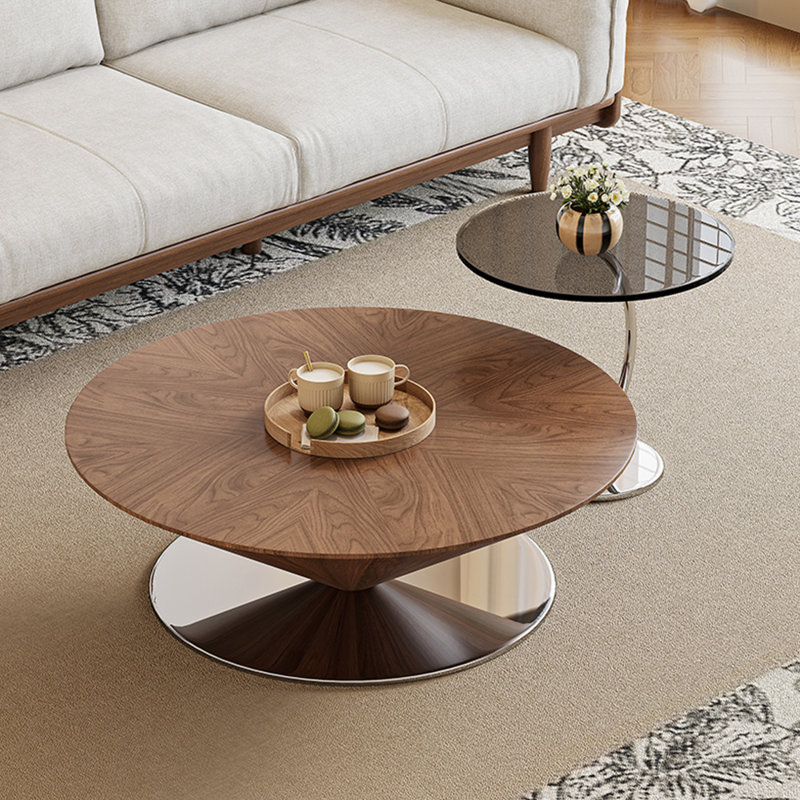 Modern simple coffee table set, 12.2" H x 27.6" L x 27.6" W