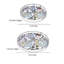 2 Piece Modern Decorative Trays, Round Plastic Frame, Sunflower Motifs