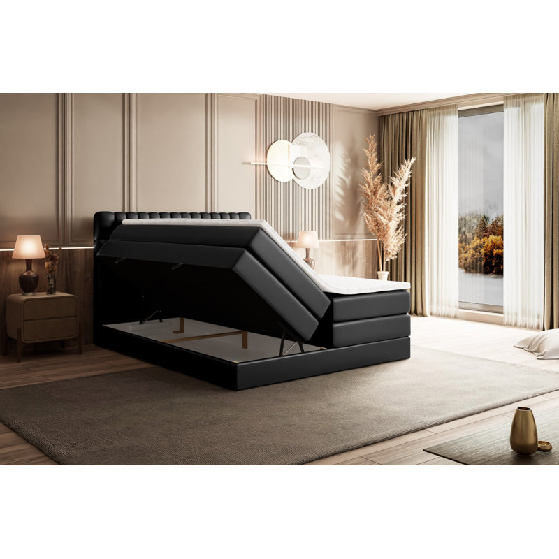 Bed, 120cm W x 200cm D, Black