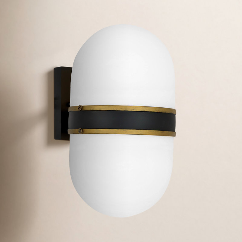 Capsule 2 - Light Outdoor Wall Mount, 13.25" H x 8" W x 9.25" D , Opal