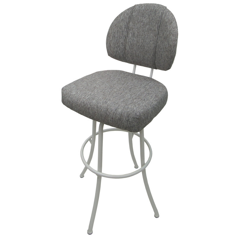 Tabouret de bar pivotant 34 po Ostrander, Gris, Gris, Counter Stool (26" Seat Height)