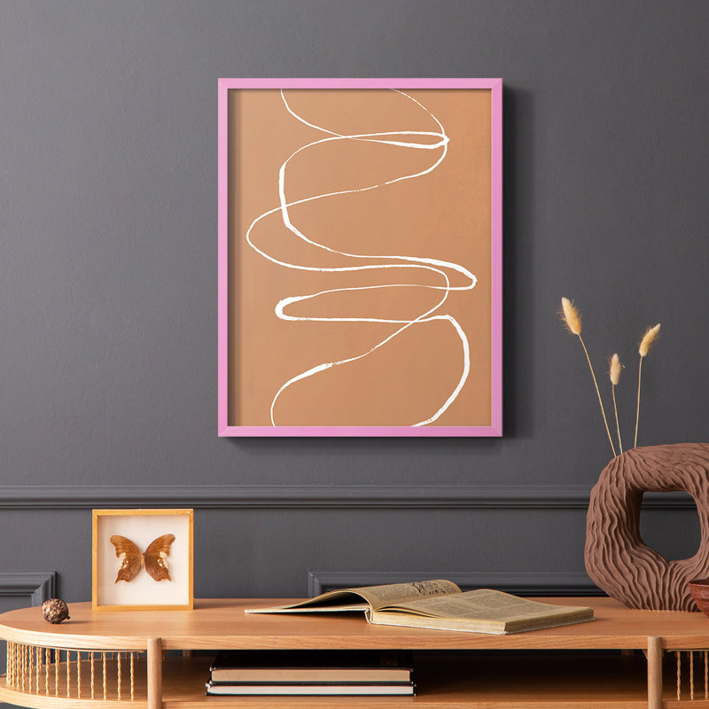 «Terracotta Drift I», reproduction encadrée - bois massif, H 14 po x l 11 po, Noir
