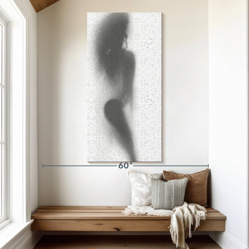 Femme sous la douche II, H 54 po x l 27 po