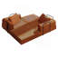 Canapé-lit convertible avec coussin cylindrique - Coussin en velours côtelé avec cadre de forme fixe pour le salon, la chambre à coucher, le salon, le studio-2474890