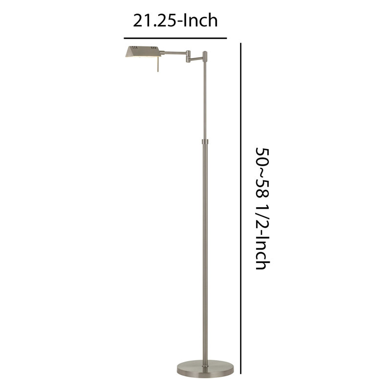 Arohan 45'' Chrome Swing Arm Floor Lamp