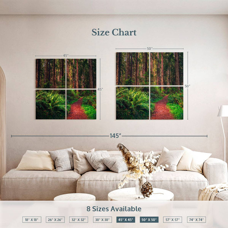 Alvord Redwood Forest Trail, 50" H x 50" W
