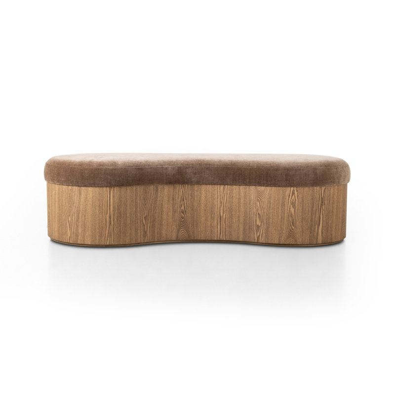 CELESTE Upholstered Bench, Brown