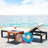 Kaneaki Outdoor Wicker Chaise Lounge with Table , Cushion Included-543167904