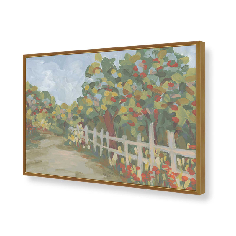 «Orchard Walk II» par June Erica Vess, reproduction d'art, H 12 po x l 18 po, Impression sur cadre ouvert sans papier mat