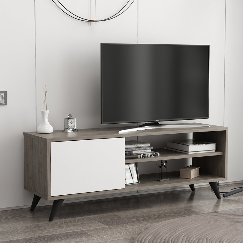 Unfinished TV Stand for TVs up to 50", Wenge/White