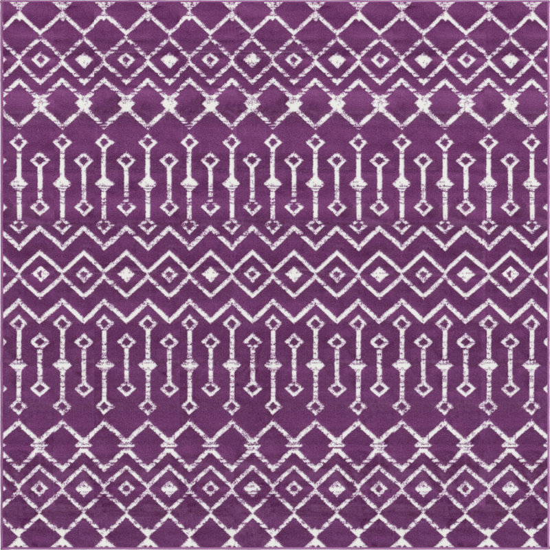 World Menagerie Geometric Indoor Rug, Square 6'1"