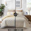 Ensembles de courtepointe 100% coton 98 po x 90 po DDUOXIN - 1 courtepointe avec 2 taies décoratives-117613579-117613576
