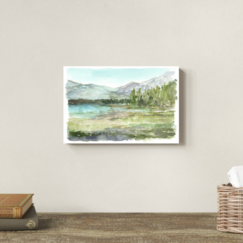 « plein air reservoir i », peinture sur toile, H 8 po x l 12 po