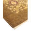 Tapis jaune / brun noué à la main de conception unique 6 pi 2 po x 9 pi 4 po Riarna