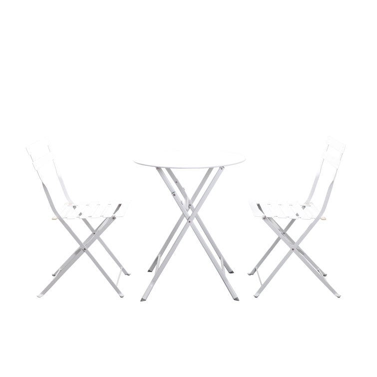 Leen 2 - Person Metal Patio Dining Set with Round Table