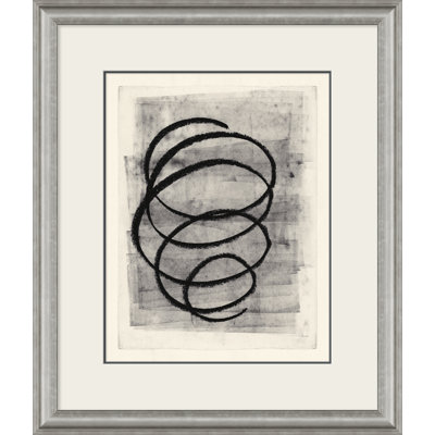 Black Swirl No. 7 by David Phoenix - Picture Frame Painting on Paper