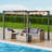 Outdoor Retractable Pergola with Sun Shade Canopy Aluminum-106897479-106897482
