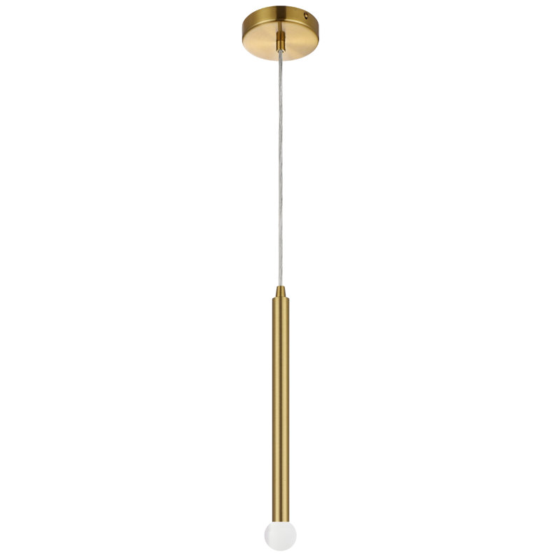 Sanya 1 Light Pendant, Aged Brass