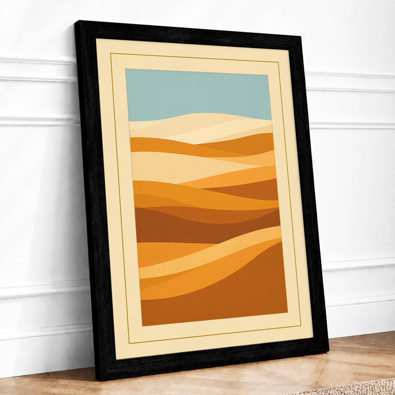 Layered Horizons Minimalist - Print, Black, A3 - 42.0 x 29.7 cm