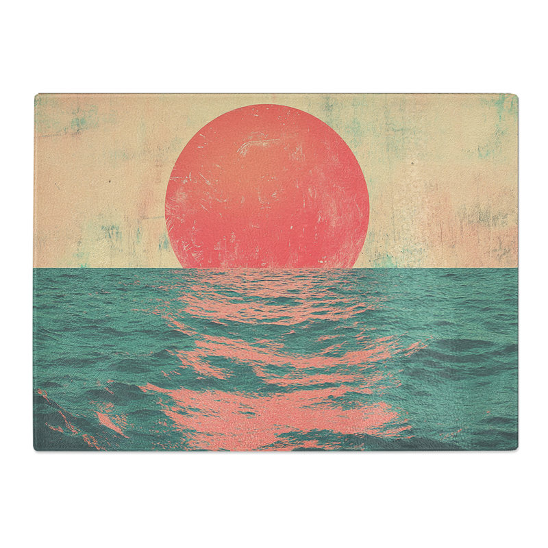 Sunrise  Glass Chopping Board