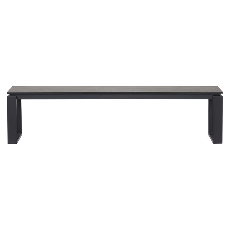 Kellen Powder Coated Aluminium Garden Bench, Black
