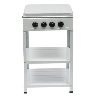 20" 4-Burner Liquefied Natural Gas Cooktop With Stand and Wind Shield