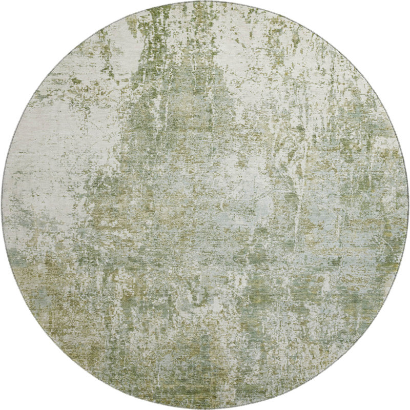 Premium Machine Washable Ponce AMF1765 Modern Rug, Round 8'