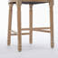 Ensemble de 2 tabourets de bar en bois massif de style champêtre classique avec sièges rembourrés et conception ergonomique
