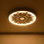 Ornate Carved White LED Flush Mount Light