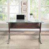 Modern Glass Top Writing Desk
