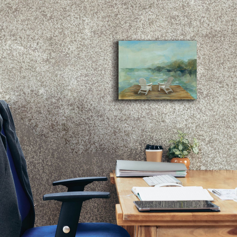  «Lakeside Retreat I no Wood» par Silvia Vassileva, art mural sur toile, 16 po x 12 po