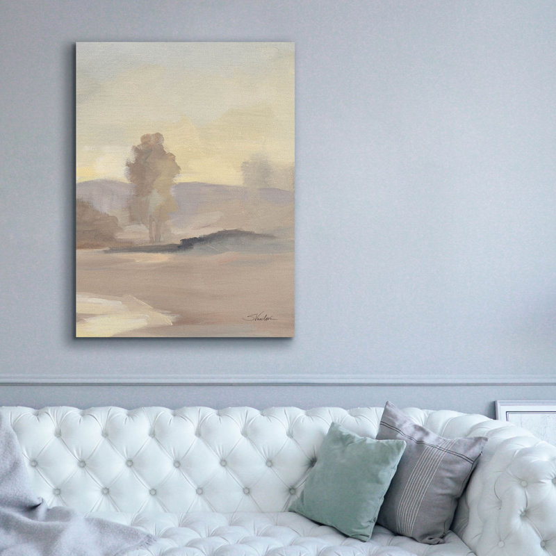 «Monochromatique Farm View 4» par Silvia Vassileva, art mural sur toile, 40 x 54 po, H 54 po x l 40 po x P 1,5 po