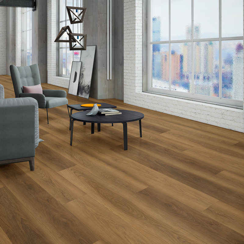 Planche de vinyle de luxe 7 po x 60 po x 8 mm Mokulua, Fauve noix de coco