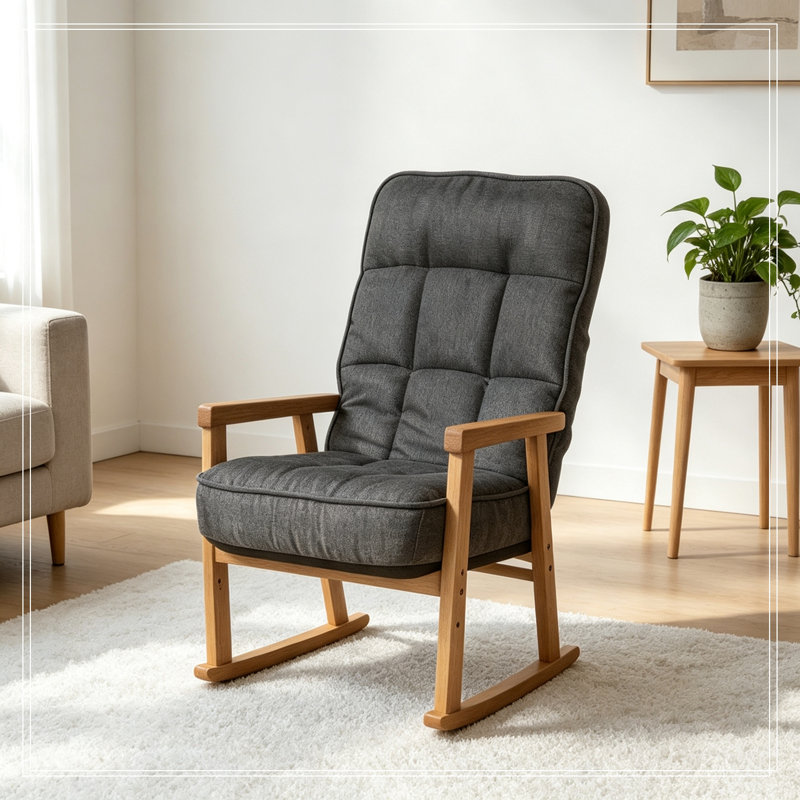 Chaise à dossier réglable avec pieds robustes