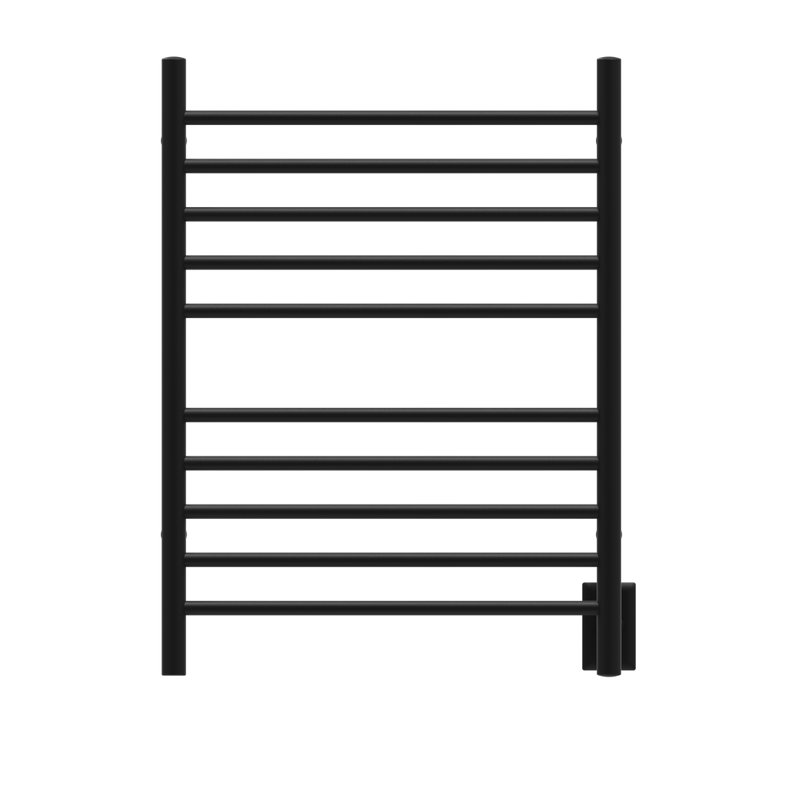 Wall Mount Electric Towel Warmer plug in or hardwired combo unit, Matte Black