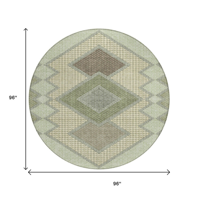 Tapis d'intérieur rond 8 po