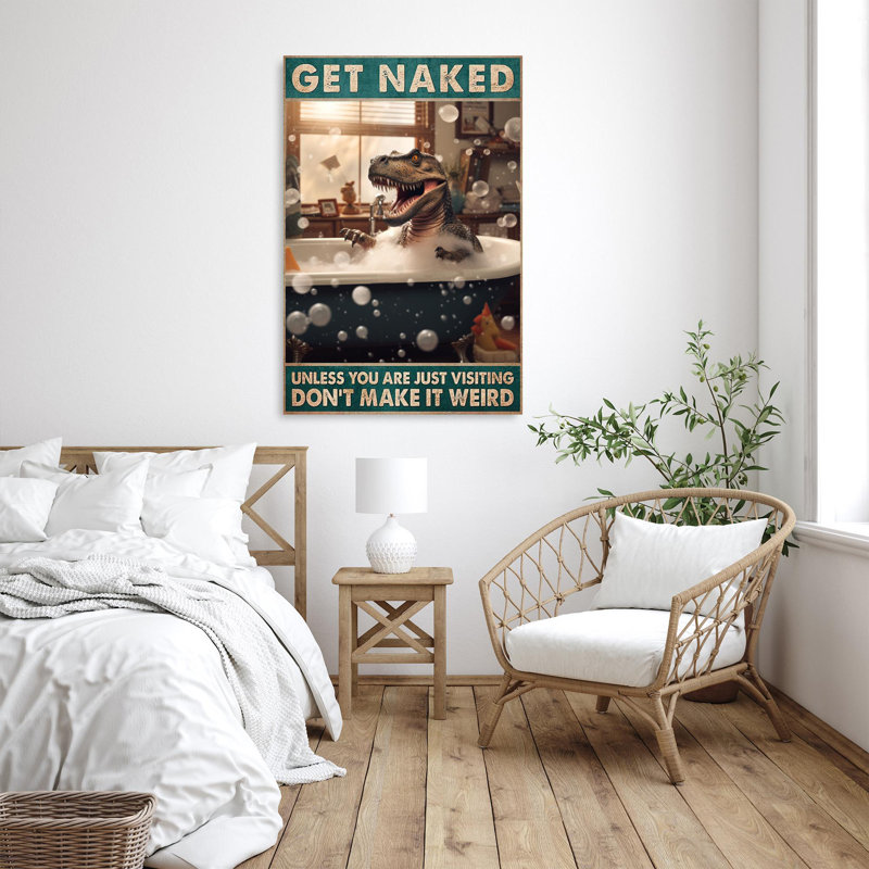 «Dinosaur Get NUE - 1 pièce», reproduction d'art graphique sur toile tendue, H 14 po x l 11 po x P 1,25 po