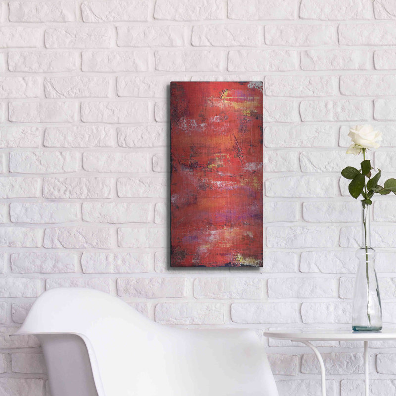 Ivy Bronx «Red Door I» par Erin Ashley, art mural en métal, H 24 po x l 12 po