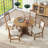 5-Piece Retro Functional Dining Set, 1 Extendable Table With A 16-Inch Leaf And 4 Upholstered Chairs For Dining Room And Kitchen-265702646