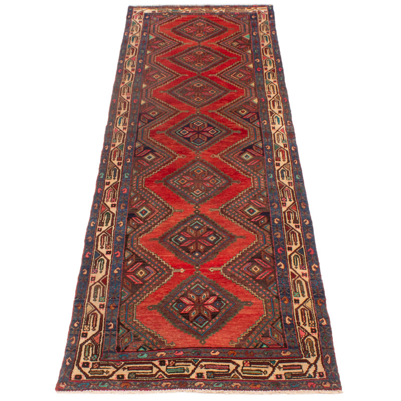Tapis de couloir unique en laine 3 pi 2 po x 10 pi 7 po Anadol