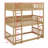 Triple Wood Bunk Bed, With Ladders, Guardrails-730253881