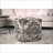 Ottoman Pouf 16x16x16, Black &amp; Beige for Living Room/Floor | Beige+Black | Fabric-2069593519