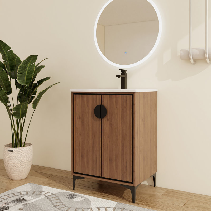  Ensemble de meuble-lavabo autoportant avec lavabo 24 po / 30 po Abelardo, 24"